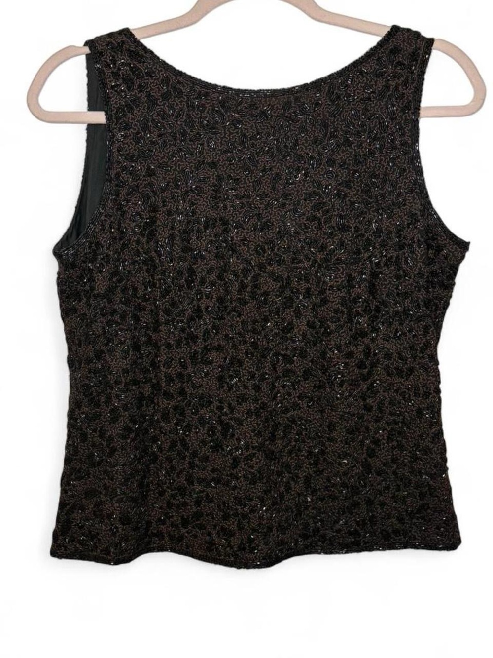 Beaded vintage 100% silk sleeveless top NWT women’s small